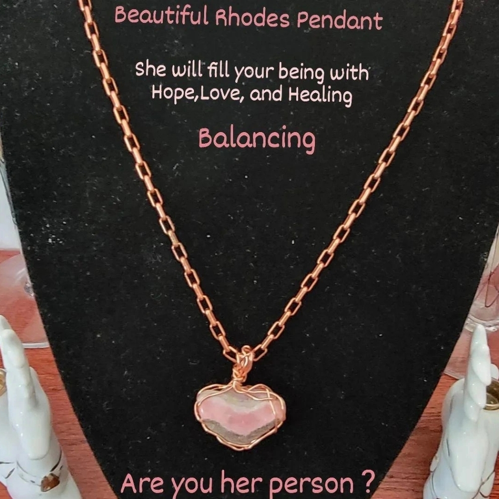 Esme, A Beautiful Rhodocrosite Pendant